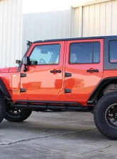 Fishbone Offroad Steel Black Textured Powdercoat Rock Sliders Jeep Wrangler JK Unlimited 4 Door 2007-2018                                     - FB23009 - Image 4