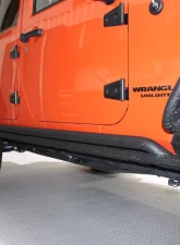 Fishbone Offroad Steel Black Textured Powdercoat Rock Slider Jeep Wrangler JK 4 Door Rubicon 2007-2018                                     - FB23011 - Image 2