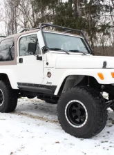 Fishbone Offroad Steel Black Textured Powdercoat  Rock Slider W/Tube Step Jeep Wrangler TJ 1997-2006                                     - FB23028 - Image 2