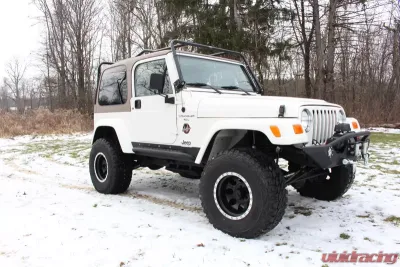 Fishbone Offroad Steel Black Textured Powdercoat  Rock Slider W/Tube Step Jeep Wrangler TJ 1997-2006 - FB23028