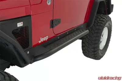 Fishbone Offroad Steel Black Textured Powdercoat  Rock Slider W/Tube Step Jeep Wrangler TJ 1997-2006 - FB23028