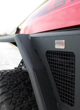 Fishbone Offroad Steel Black Textured Powdercoat Front 3 Inch FlareTube Fenders Jeep Wrangler TJ 1997-2006                                     - FB23029F - Image 3