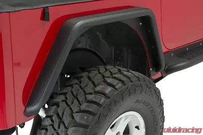 Fishbone Offroad Steel Black Textured Powdercoat Rear 3 Inch Flare Tube Fenders Jeep Wrangler TJ 1997-2006 - FB23029R