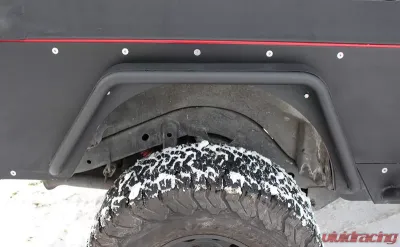 Fishbone Offroad Steel Black Textured Powdercoat Rear 3 Inch Flare Tube Fenders Jeep Wrangler TJ 1997-2006 - FB23029R