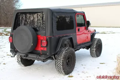 Fishbone Offroad Steel Black Textured Powdercoat Front and Rear Tube Fender Set Of 4 Jeep Wrangler TJ 1997-2006 - FB23029