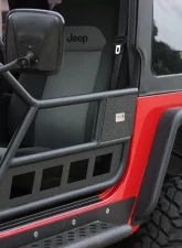 Fishbone Offroad Front Tube Doors Black Textured Powdercoat Steel Jeep Wrangler TJ 1997-2006                                     - FB24077 - Image 5