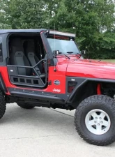 Fishbone Offroad Front Tube Doors Black Textured Powdercoat Steel Jeep Wrangler TJ 1997-2006                                     - FB24077 - Image 9