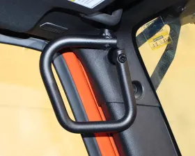 Fishbone Offroad Steel Black Textured Powdercoat Grab Handles Front Jeep Wrangler JK 2/4 Door 2007-2018