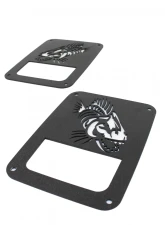 Fishbone Offroad Black Textured Powdercoat Tail Light Covers Jeep Wrangler JK 2007-2018                                     - FB31043 - Image 3