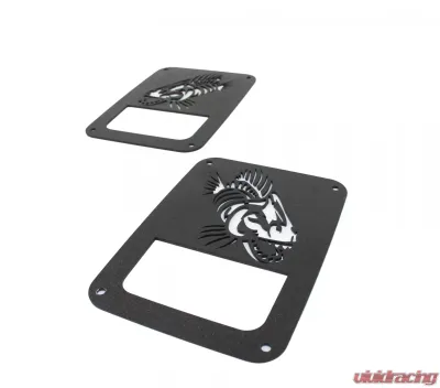 Fishbone Offroad Black Textured Powdercoat Tail Light Covers Jeep Wrangler JK 2007-2018 - FB31043