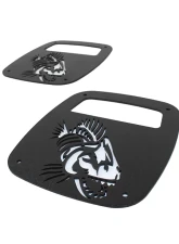 Fishbone Offroad Black Textured Powdercoat Tail Light Covers Jeep Wrangler CJ YJ TJ 1976-2006                                     - FB31044 - Image 4