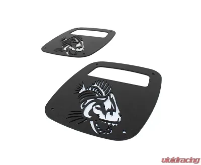 Fishbone Offroad Black Textured Powdercoat Tail Light Covers Jeep Wrangler CJ YJ TJ 1976-2006 - FB31044