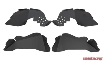 Fishbone Offroad Aluminum Black Powdercoat Inner Fenders Front/Rear Set Of 4 Jeep Wrangler JK 2007-2018 - FB33007
