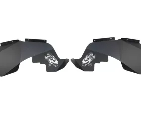 Fishbone Offroad Black Powdercoat Logo Aluminum Inner Fenders Jeep Wrangler JK 2007-2018