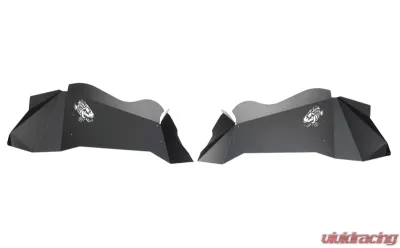 Fishbone Offroad Black Powdercoat Logo Aluminum Inner Fenders Jeep Wrangler JK 2007-2018 - FB33073