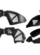 Fishbone Offroad Black Powder Coated Aluminum Inner Fenders Jeep Wrangler JL 2|4-Door 2018+                                     - FB33130 - Image 11