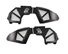 Fishbone Offroad Black Powder Coated Aluminum Front Inner Fenders Jeep Wrangler JL | Gladiator JT 2/4-Door 2018+