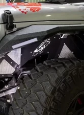 Fishbone Offroad Black Powder Coated Aluminum Front Inner Fenders Jeep Wrangler JL | Gladiator JT 2/4-Door 2018+                                     - FB33130F - Image 9