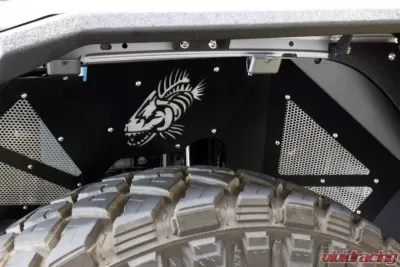 Fishbone Offroad Black Powder Coated Aluminum Front Inner Fenders Jeep Wrangler JL | Gladiator JT 2/4-Door 2018+ - FB33130F