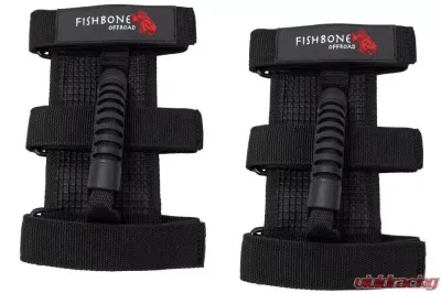 Fishbone Offroad Grab Handles w/ Straps Jeep Wrangler JL 2-Door 2018+ - FB55153