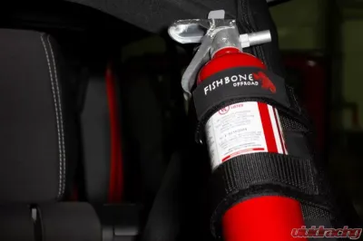 Fishbone Offroad Black Fire Extinguisher Holder Jeep Wrangler JL 2-Door 2018+ - FB55154
