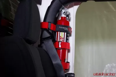 Fishbone Offroad Red Fire Extinguisher Holder Jeep Wrangler JL 2-Door 2018+ - FB55155