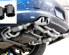 Soul Performance Valved Performance Exhaust System Street Package Black Chrome Tips Porsche 991 Carrera 2012-2015