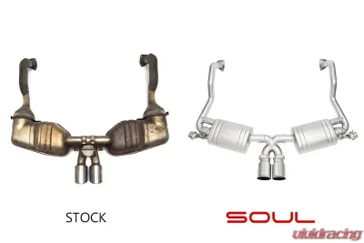 Soul Performance Valved Exhaust System Slash Cut Single Wall Matte Black Tips Porsche 987.2 Cayman | Boxster 2009-2012 - POR.9872.VES.SLTB