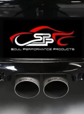 Soul Performance Valved Exhaust System Slash Cut Single Wall Matte Black Tips Porsche 987.2 Cayman | Boxster 2009-2012                                     - POR.9872.VES.SLTB - Image 5