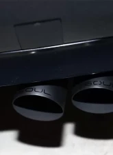 Soul Performance Resonated Muffler Bypass Exhaust 3.5 Inch Straight Cut Single Wall Black Tips BMW M5 F10 2012-2017                                     - BMW.F10.MB.SWTB - Image 2