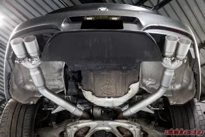 Soul Performance Resonated Muffler Bypass Exhaust 3.5 Inch Straight Cut Single Wall Black Tips BMW M6 F06 | F12 | F13 2013-2018 CLEARANCE - BMW.M6.MB.SWTB