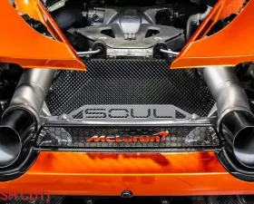 Soul Performance 3.5 Inch Competition Exhaust Package Slash Cut Black Ceramic Tips Non-OEM McLaren 720S 2017-2021