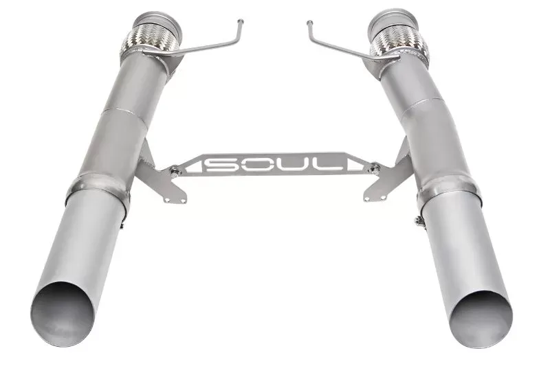 Soul Performance Competition Exhaust Straight Cut Silver Ceramic Tips OEM Downpipes McLaren 720S 2017-2021 - MCL.720.ESX.SWTS