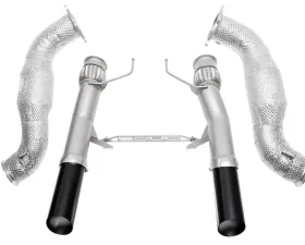 Soul Performance 3.5 Inch Sport Exhaust Package Slash Cut Black Ceramic Tips Non-OEM McLaren 720S 2017-2021