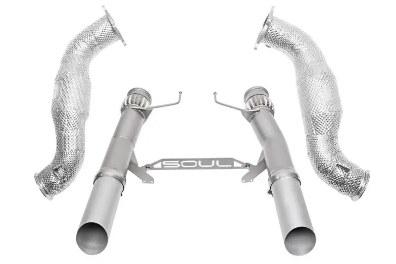 Soul Performance 3.5 Inch Sport Exhaust Package Straight Cut Titanium Tips Non-OEM McLaren 720S 2017-2021 - MCL.720.STPKG.SWTT