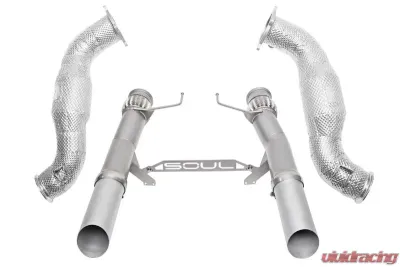 Soul Performance 3.5 Inch Sport Exhaust Package Straight Cut Silver Ceramic Tips Non-OEM McLaren 720S 2017-2021 - MCL.720.STPKG.SWTS