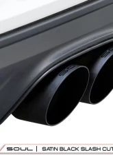 Soul Performance Sport Package Non-Valved PDK Transmission Slash Cut Single Wall Black Tips Porsche 718 Cayman | Boxster 2017-2024                                     - POR.718P.SPPKG.SLTB - Image 3