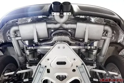 Soul Performance Valved Exhaust System Slash Cut Single Wall Black Tips Porsche 718 Cayman | Boxster 2017-2024 - POR.718.VES.SLTB