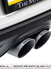 Soul Performance Valved Exhaust System Slash Cut Single Wall Satin Tips Porsche 718 Cayman | Boxster 2017-2024                                     - POR.718.VES.SLT - Image 2