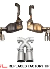 Soul Performance Bolt-On X-Pipe With Polished Chrome Short Tips Porsche 718 Cayman | Boxster 2017-2024                                     - POR.718.XT.POTS - Image 5