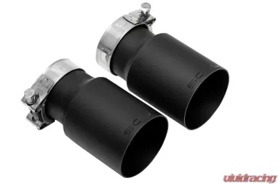 Soul Performance Resonated Muffler Bypass Exhaust 3.5 Inch Straight Cut Single Wall Black Tips BMW M6 F06 | F12 | F13 2013-2018 CLEARANCE - BMW.M6.MB.SWTB