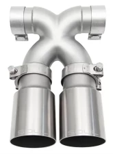 Soul Performance Bolt-On X-Pipe With Single Wall Brushed Straight Cut Tips Porsche 718 Cayman | Boxster 2017-2024                                     - POR.718.XT.SWTBR - Image 4