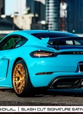 Soul Performance Sport Package Non-Valved Manual Transmission Slash Cut Single Wall Satin Tips Porsche 718 Cayman | Boxster 2017-2024                                     - POR.718M.SPPKG.SLT - Image 4