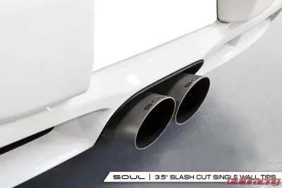 Soul Performance Street Package Valved Slash Cut Single Wall Satin Tips Porsche 718 Cayman | Boxster 2017-2024 - POR.718.STPKG.SLT