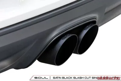 Soul Performance Performance Exhaust System Manual Trans Slash Cut Single Wall Black Tips Porsche 718 Cayman | Boxster 2017-2024 - POR.718M.ESX.SLTB