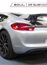 Soul Performance Performance Exhaust System Slash Cut Single Wall Satin Tips Porsche 981 Cayman | Boxster 2012-2024                                     - POR.981.ESX.SLT - Image 5