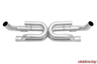 Soul Performance Street Package Non-PSE Performance Exhaust System Anti-Drone Black Chrome Tips S Model Porsche 991.2 Carrera 2017-2024 - POR.9912.ESX.BCS