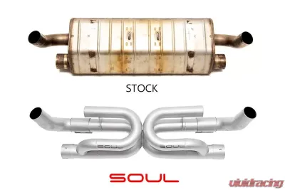 Soul Performance Street Package Non-PSE Performance Exhaust System Anti-Drone Black Chrome Tips S Model Porsche 991.2 Carrera 2017-2024 - POR.9912.ESX.BCS