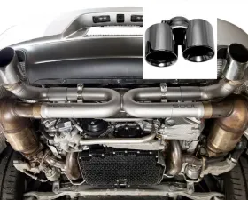 Soul Performance Street Package Non-PSE Performance Exhaust System Straight Black Chrome Tips S Model Porsche 991.2 Carrera 2017-2024