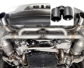 Soul Performance Street Package Non-PSE Performance Exhaust System Anti-Drone Black Chrome Tips S Model Porsche 991.2 Carrera 2017-2024